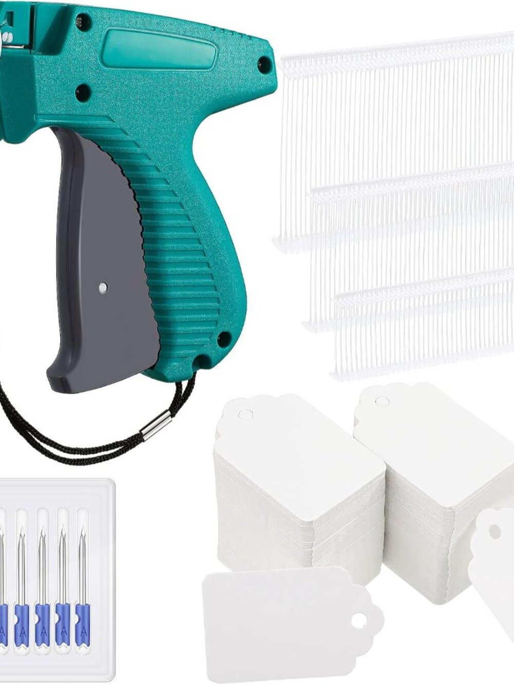 2006 Pcs Clothing Price Tags Gun with Tags Set, Scalloped Blank